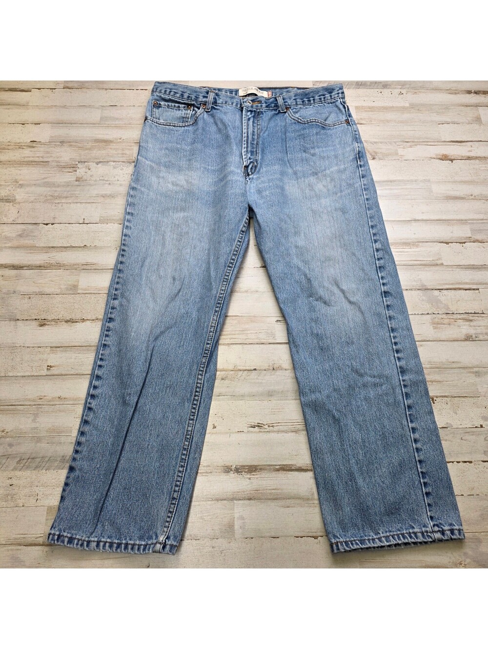 Levi's 505 Jeans Men's 38x30 Light Blue Denim Regular Fit Straight Leg Cotton